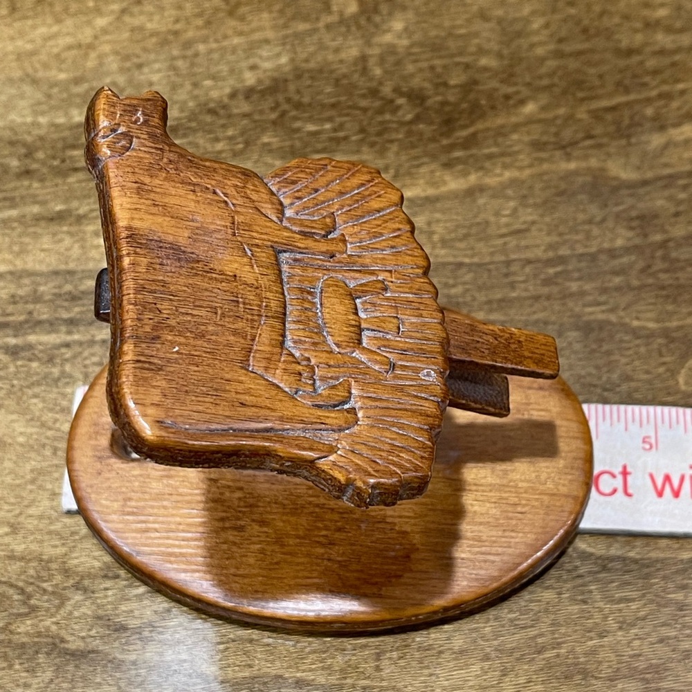 Vintage Cow wood wall hanging clip - Picture 7 of 8